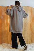 Soft Tech Jersey Oversized Hoodie Mocha